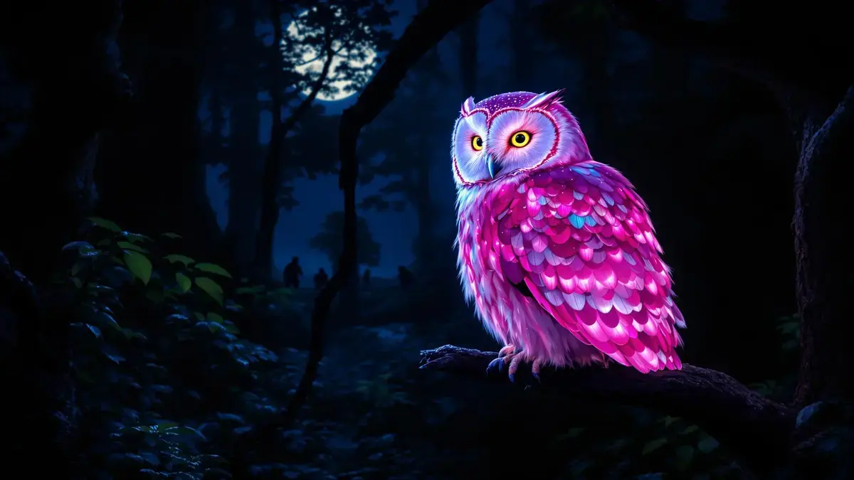 Fluo roze uilen bestaan: wetenschappers hebben een verklaring voor dit fenomeen